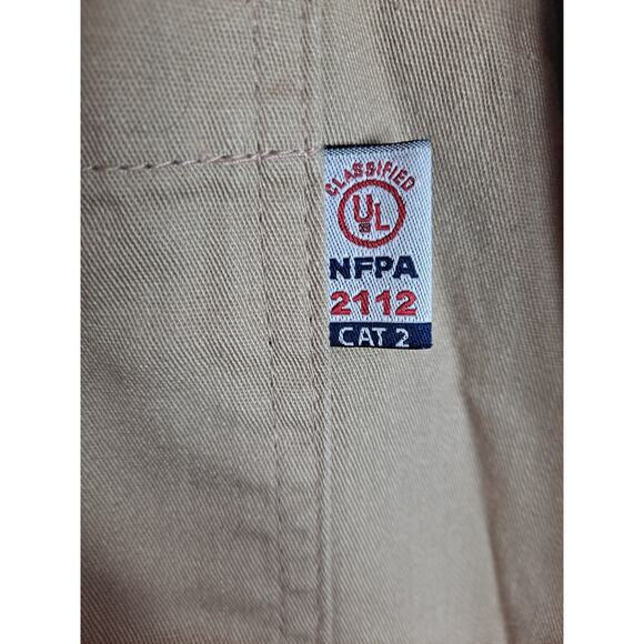 Lapco Fr Mens Brown Cotton Flame Resistant Deluxe Full-Zip‎ Coverall Size XL - Picture 3 of 6